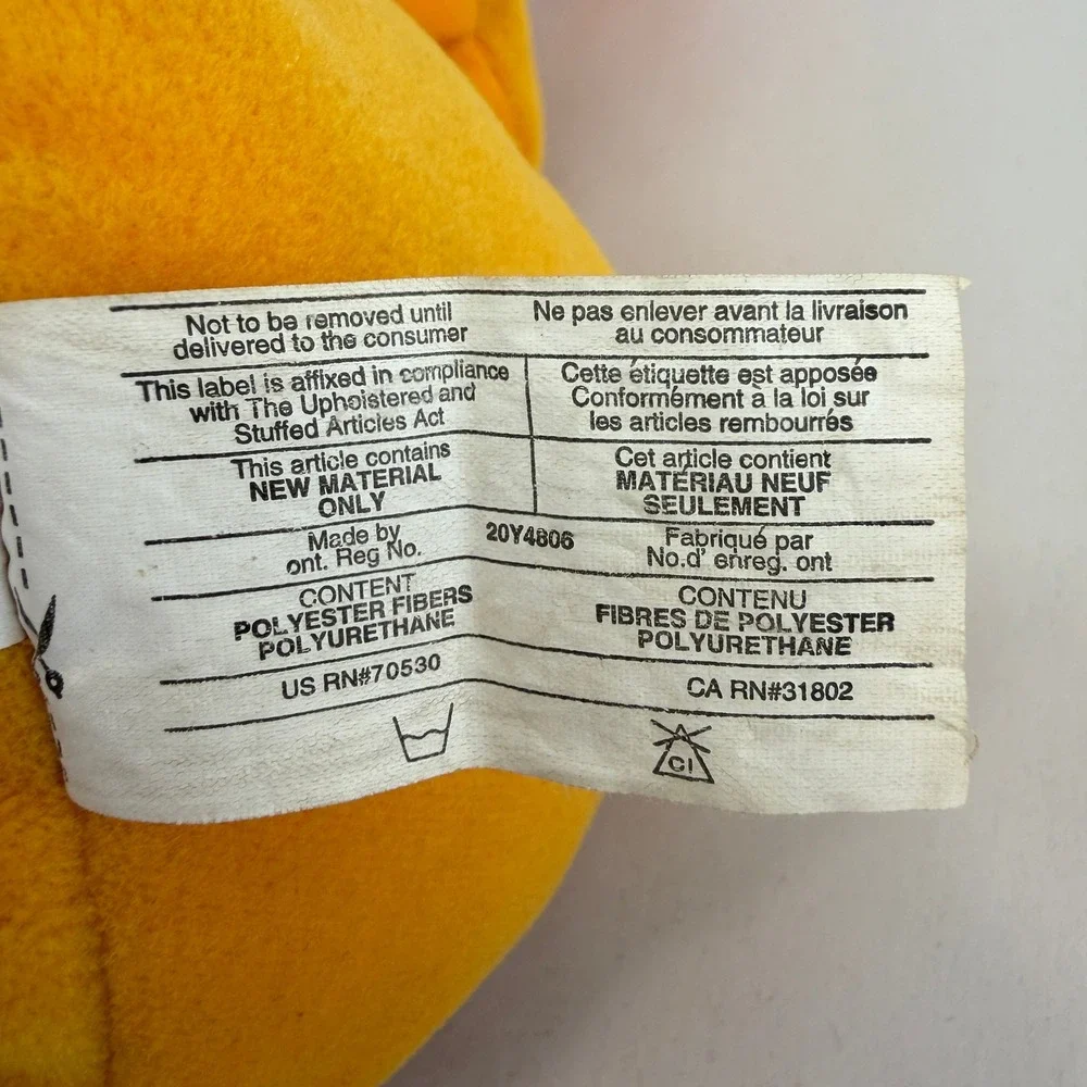 Gymboree Orange Pink Polka Dot Duck Plush Hand Puppet Vintage Toy Y2K